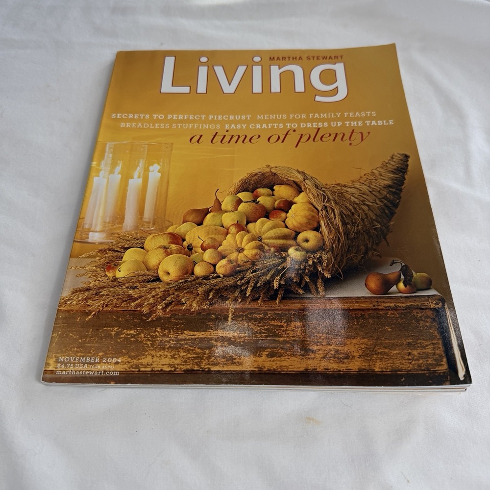 Martha Stewart Living Nov 2004 Magazine with Recipe Cards
